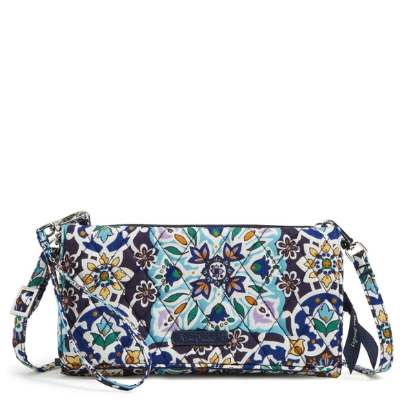 Vera Bradley Handbags - NWT RFID Wallet/Xbody/Wristlet Bag Cotton Lisbon Medallion Cool Firm Price
